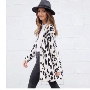 Blogger favorite something navy leopard cardigan